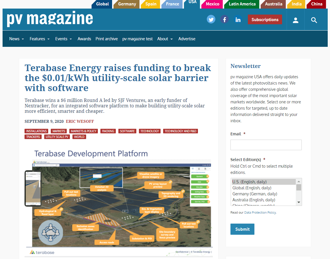 Terabase Energy raises funding to break the $0.01/kWh utility-scale solar barrier with software