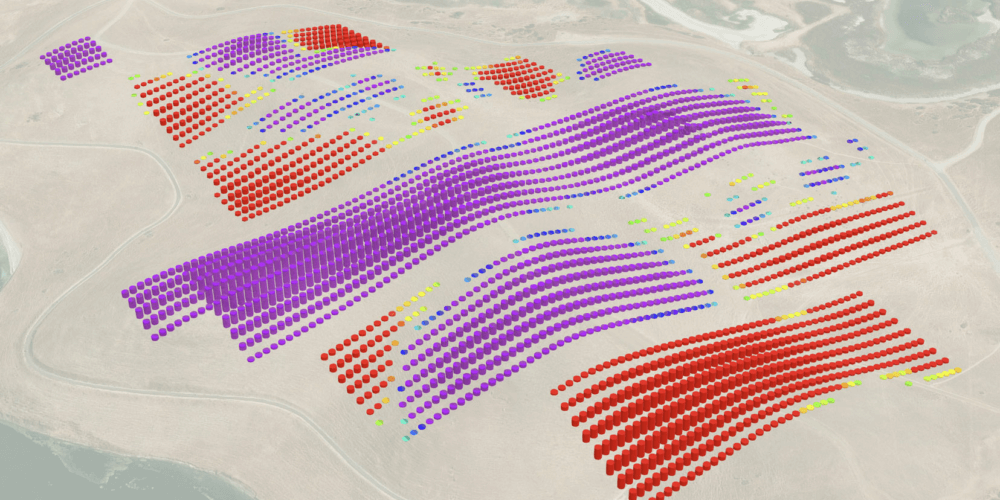 3D map view of earthwork requirements